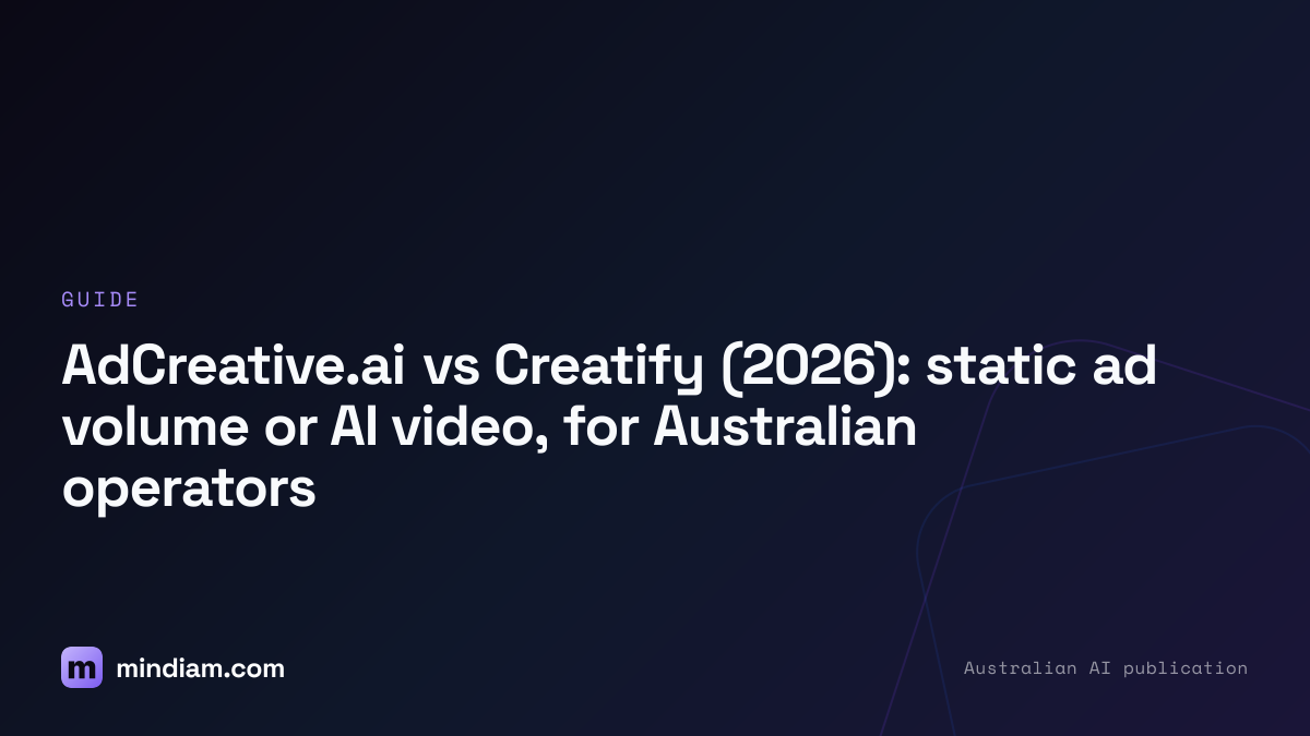 AdCreative.ai vs Creatify (2026): static ad volume or AI video, for Australian operators