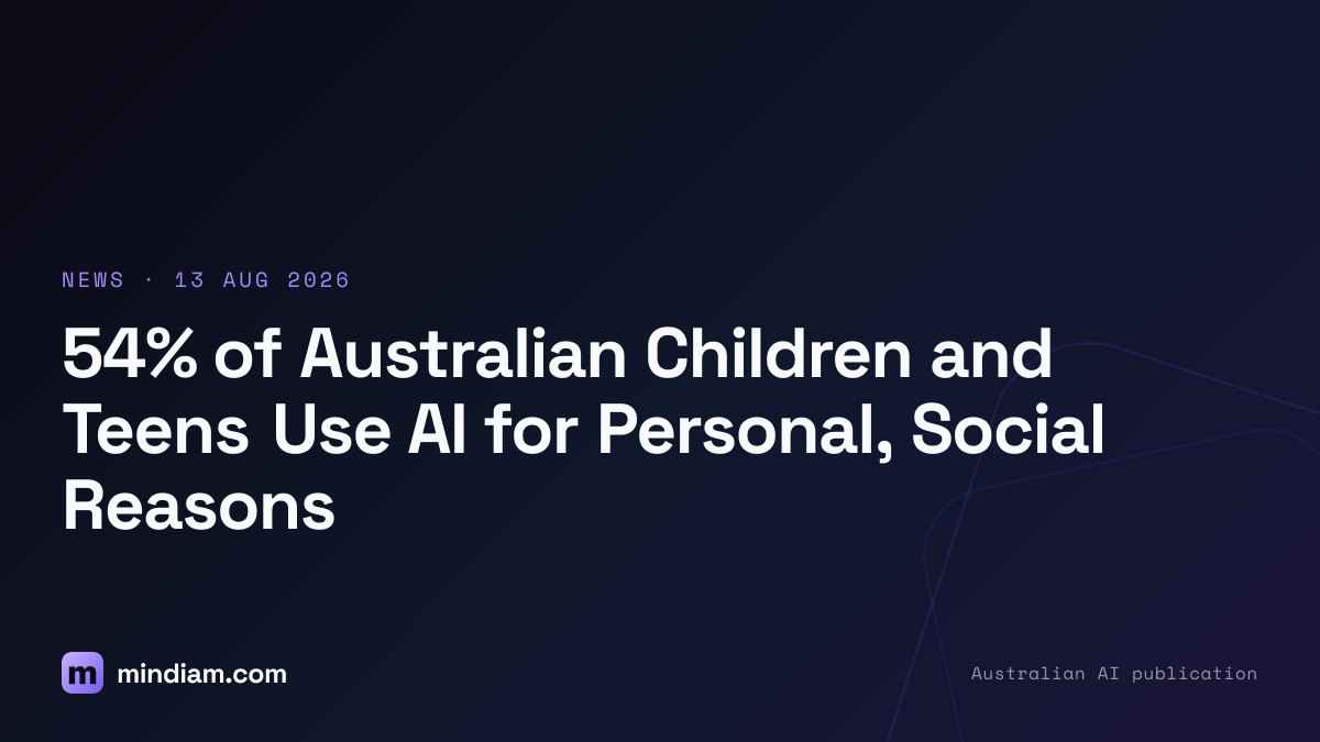 54% of Australian Children and Teens Use AI for Personal, Social Reasons