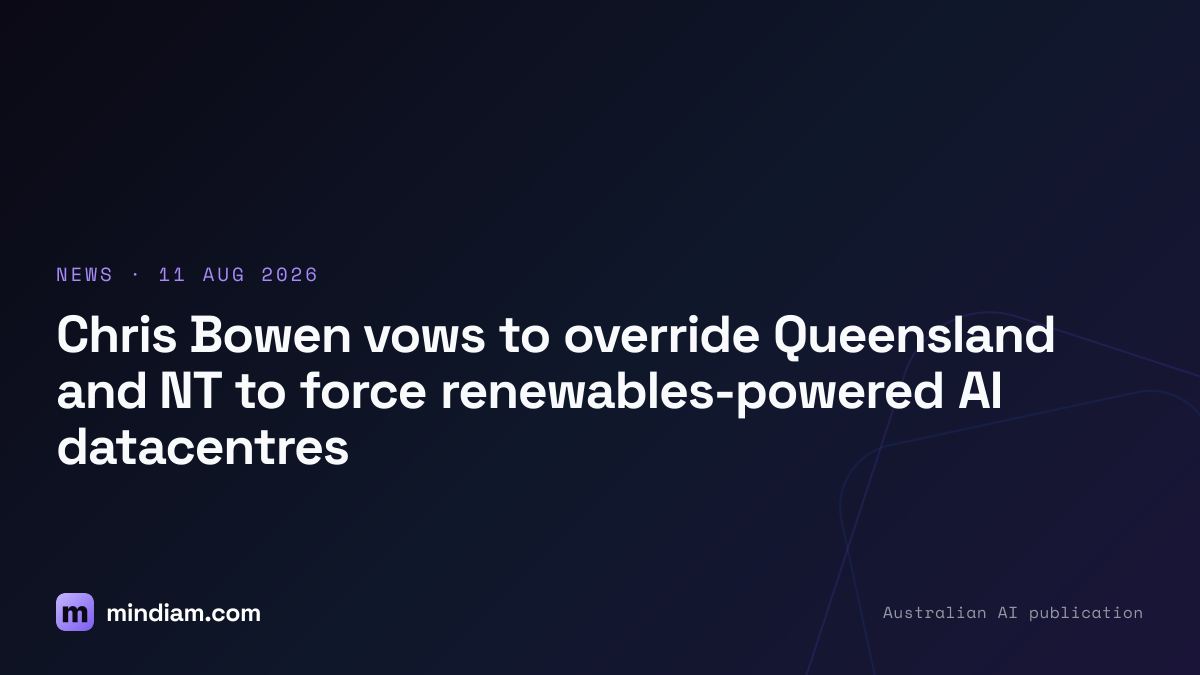 Chris Bowen vows to override Queensland and NT to force renewables-powered AI datacentres
