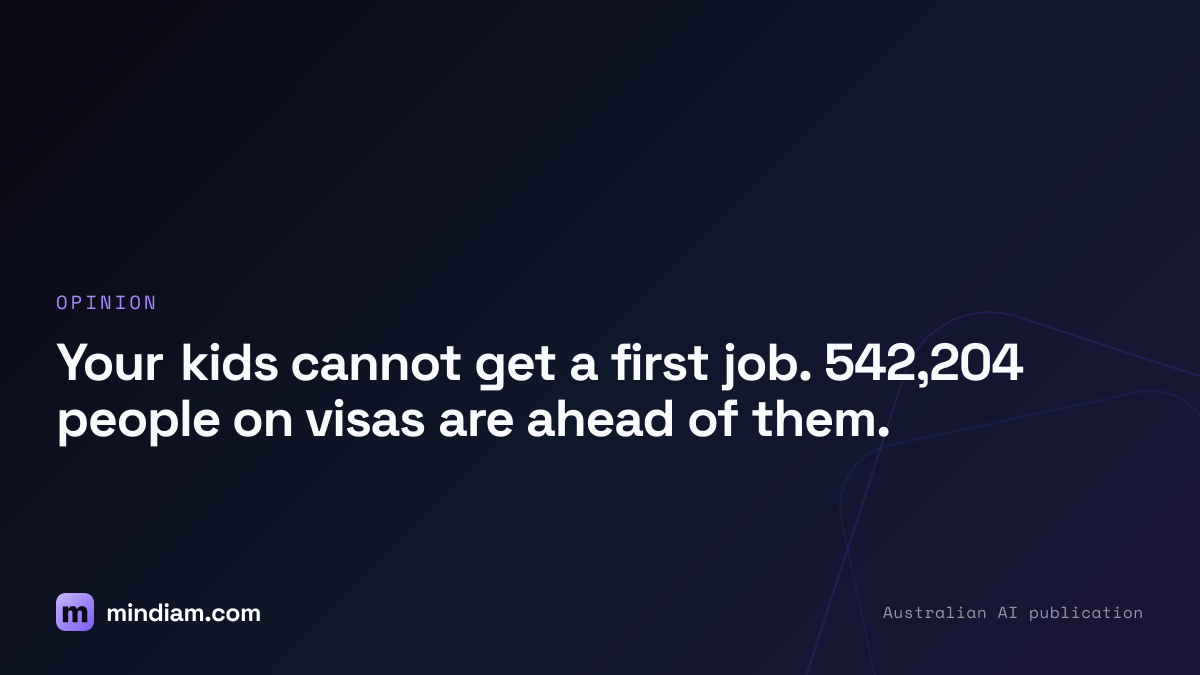 Your kids cannot get a first job. 542,204 people on visas are ahead of them.
