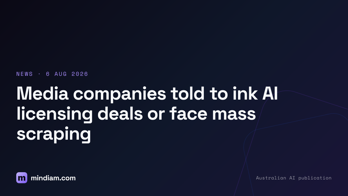 Media companies told to ink AI licensing deals or face mass scraping